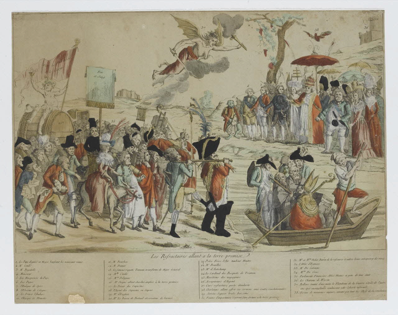imagerie ancienne Les Refractaires allant a la terre promise 1790 1951.79.5 Photo RMN-Grand Palais (Mucem)