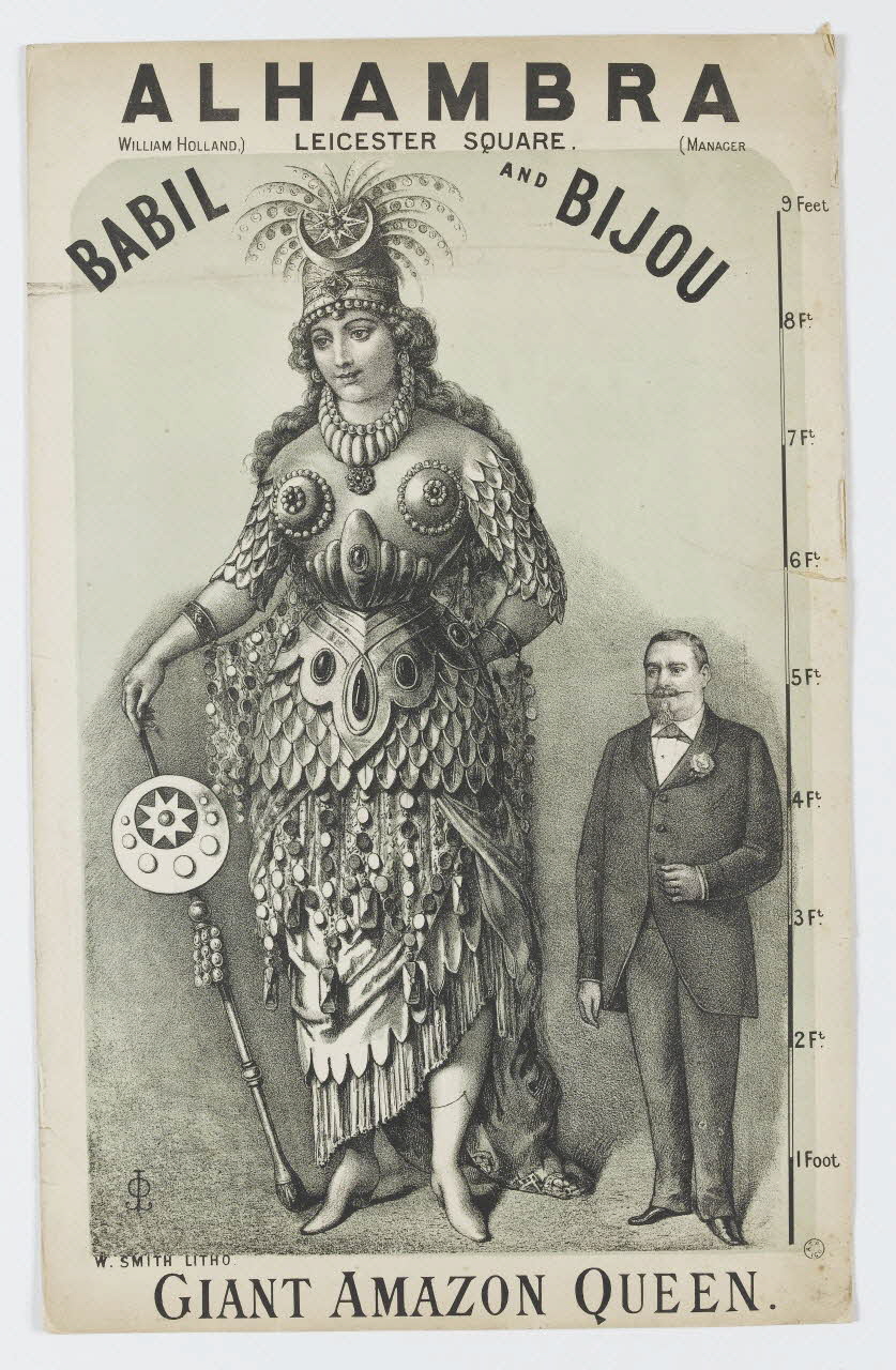 affiche ALHAMBRA  GIANT AMAZON QUEEN. 1951.79.8  Photo RMN-Grand Palais (Mucem)