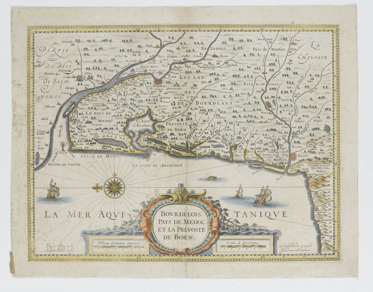 imagerie ancienne BOURDELOIS,  PAYS DE MEDOC,  ET LA PREVOSTE  DE BORN. D1953.15.168 Photo RMN-Grand Palais (Mucem)