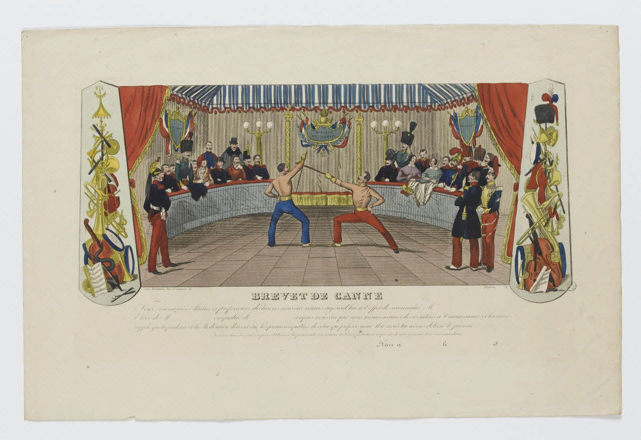 estampe BREVET DE CANNE 1953.41.407 Photo RMN-Grand Palais (Mucem)