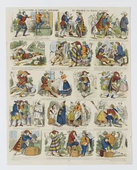 Jean-Frédéric Wentzel à compartiments (16) LES MESAVENTURES DU CAPITAINE CROQUEFORT. Wissembourg 1869 1953.86.4145 Photo RMN-Grand Palais (Mucem)