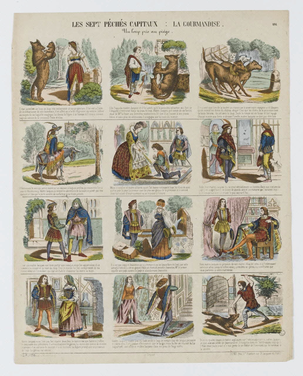 Jean-Frédéric Wentzel à compartiments (3x4) LES SEPT PECHES CAPITAUX : LA GOURMANDISE. Wissembourg 1869 1953.86.4150 Photo RMN-Grand Palais (Mucem)