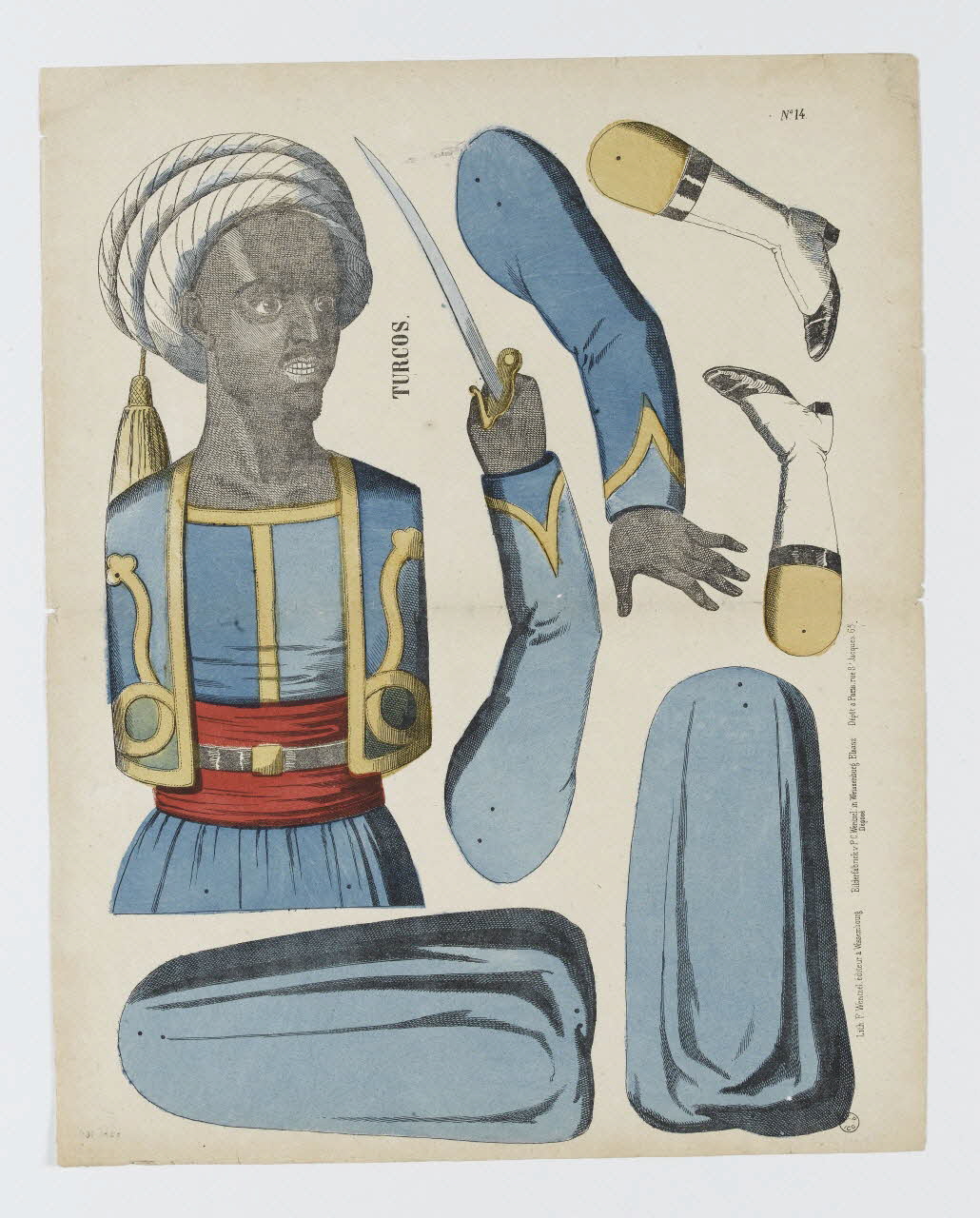 Jean-Frédéric Wentzel découpage TURCOS. Wissembourg 1869 1953.86.4291 Photo RMN-Grand Palais (Mucem)