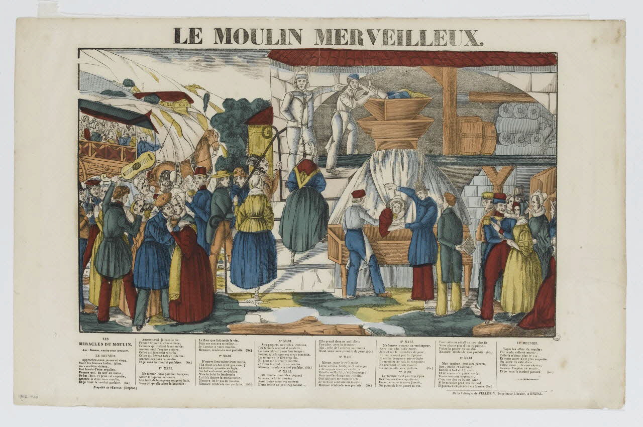 Pellerin estampe LE MOULIN MERVEILLEUX. Lorraine, France 1837 1953.86.5094 Photo RMN-Grand Palais (Mucem)
