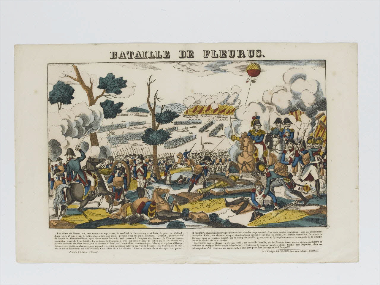 Pellerin estampe BATAILLE DE FLEURUS. Lorraine, France 1837 1953.86.855 Photo RMN-Grand Palais (Mucem)