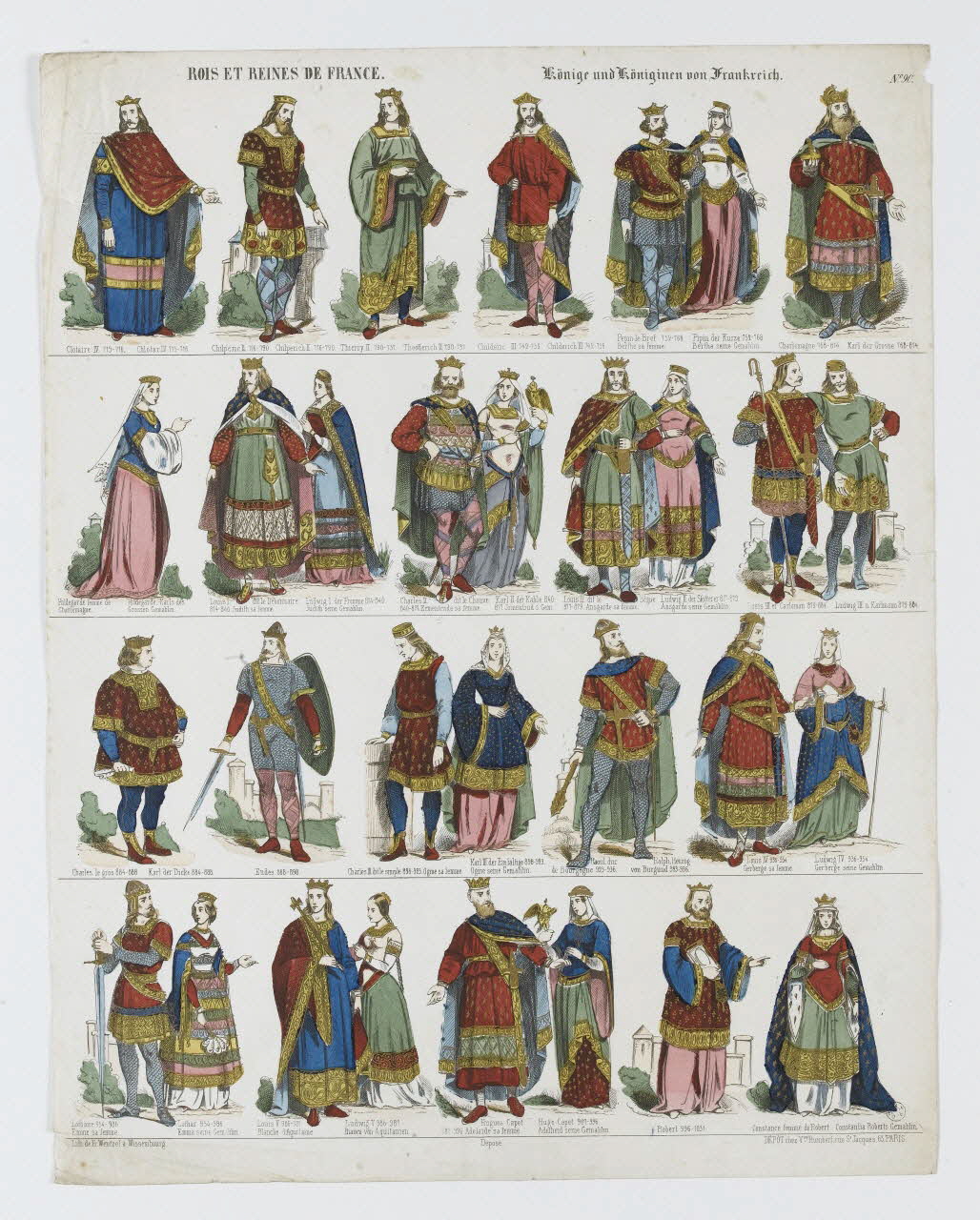 Jean-Frédéric Wentzel à registres (4) ROIS ET REINES DE FRANCE. Wissembourg 1869 1953.86.869 Photo RMN-Grand Palais (Mucem)