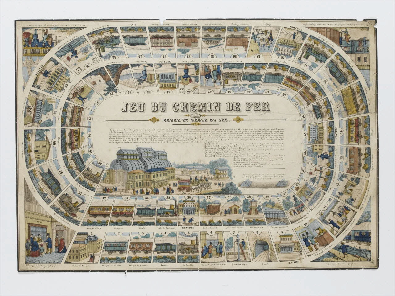 estampe JEU DU CHEMIN DE FER 1953.86.5039 Photo RMN-Grand Palais (Mucem)