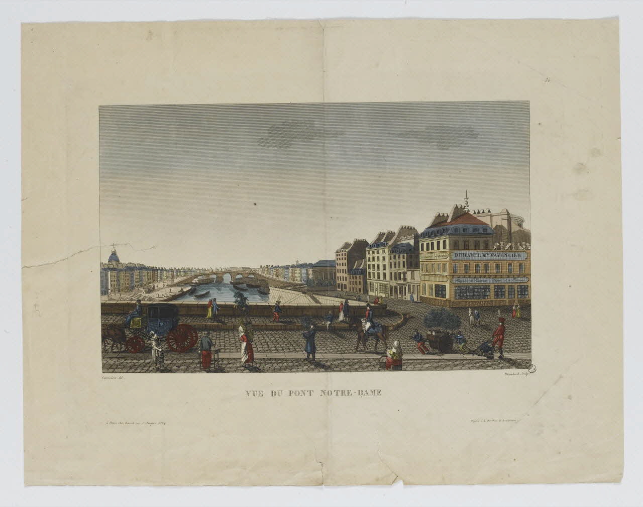 estampe VUE DU PONT NOTRE-DAME. 1954.25.1 Photo RMN-Grand Palais (Mucem)