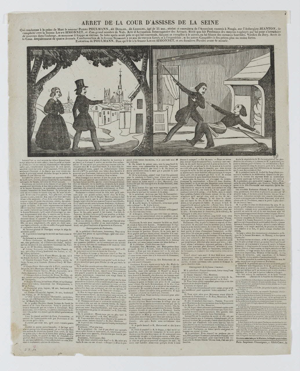 canard ARRET DE LA COUR D'ASSISES DE LA SEINE 1955.57.61 Photo RMN-Grand Palais (Mucem)