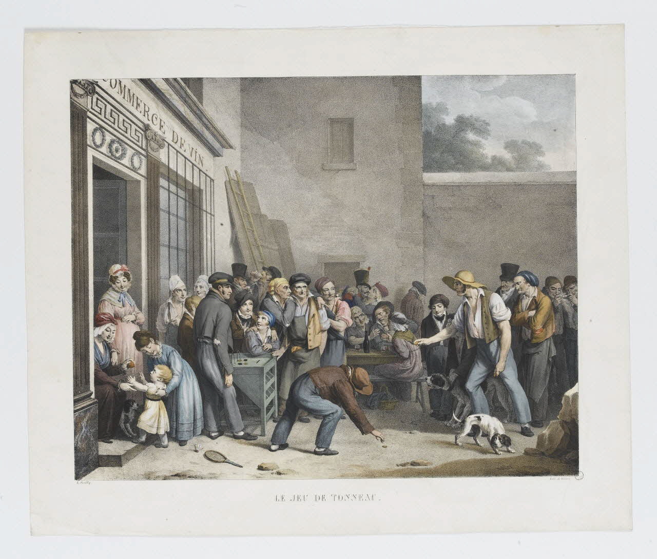 Louis-Léopold Boilly ; Le Villain François estampe LE JEU DE TONNEAU. Paris 1784-1845 1956.24.2 Photo RMN-Grand Palais (Mucem)