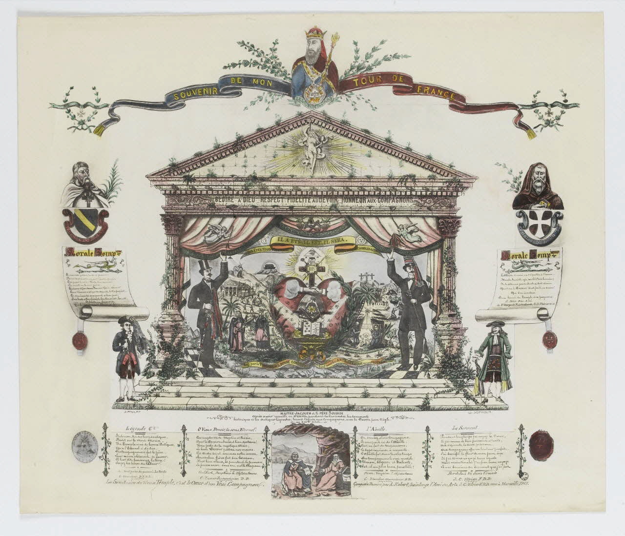 Robert A., Saintonge l'Ami des Arts estampe SOUVENIR DE MON TOUR DE FRANCE Marseille 1865 1961.66.68 Photo RMN-Grand Palais (Mucem)