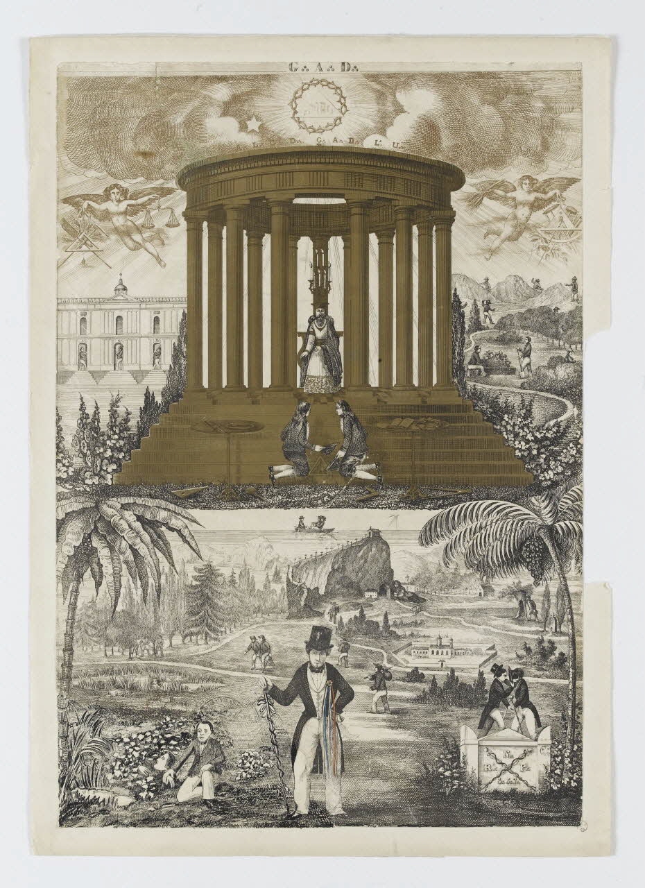 estampe Brevet de compagnon 1880 1961.66.71 Photo RMN-Grand Palais (Mucem)