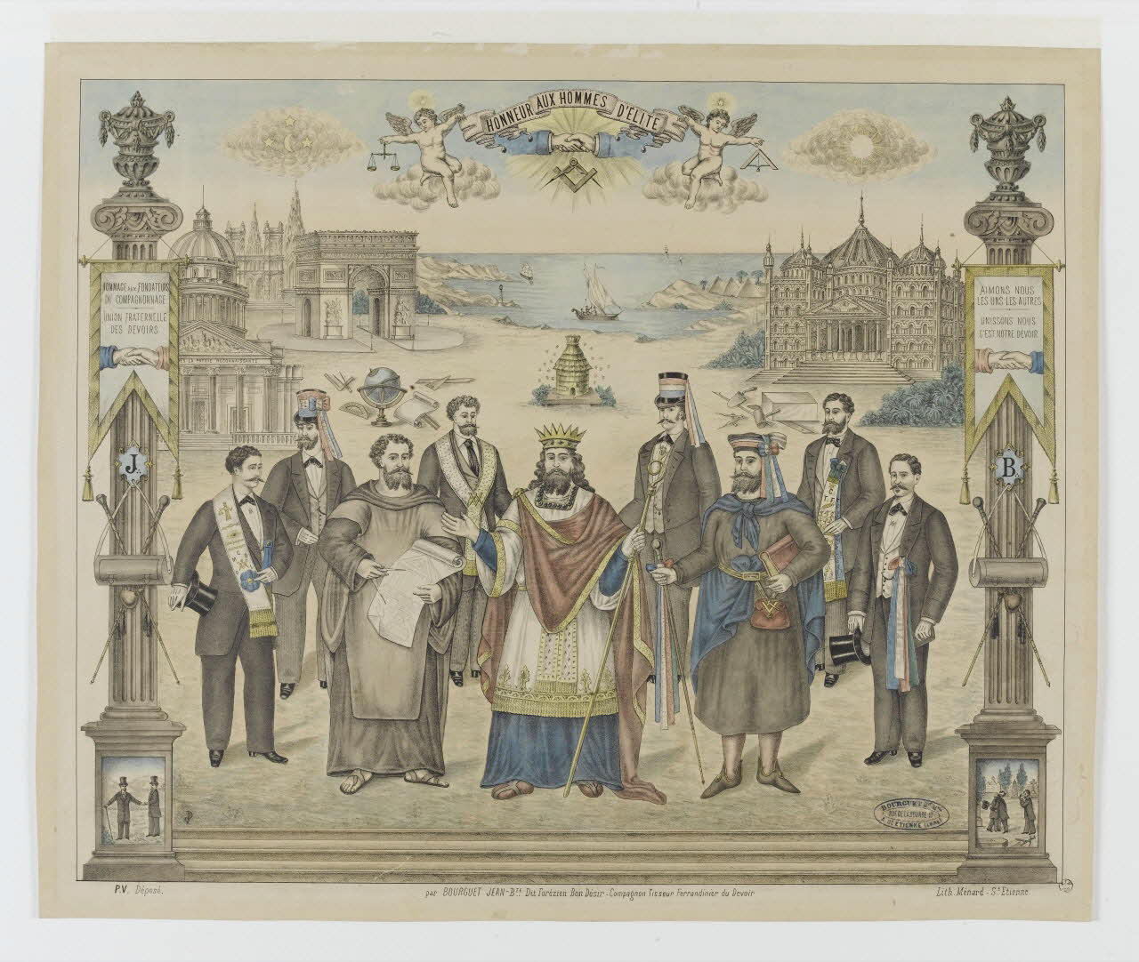 estampe HONNEUR AUX HOMMES D'ELITE 1961.66.78 Photo RMN-Grand Palais (Mucem)