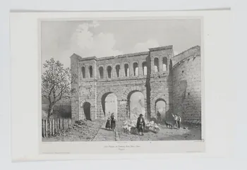 estampe Porte Romaine du Faubourg Saint André, à Autun. 1962.17.6 Photo RMN-Grand Palais (Mucem)