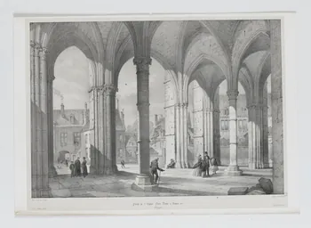 estampe Porte de l'Eglise Notre Dame à Beaune 1962.17.8 Photo RMN-Grand Palais (Mucem)