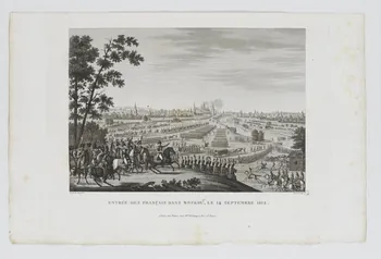 François- Louis Couché ; Bovinet Edme ; Ba estampe ENTREE DES FRANÇAIS DANS MOSKOU, LE 14 SEPTEMBRE 1812. Ile-de-France, Paris 1812-1837 1963.157.18 Photo RMN-Grand Palais (Mucem)