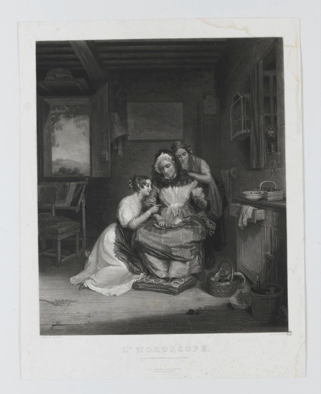 Franquelin Jean-Auguste ; Maile Georges ; Lemaitre A. F. estampe L'HOROSCOPE. Paris 1839 1963.21.8 Photo RMN-Grand Palais (Mucem)