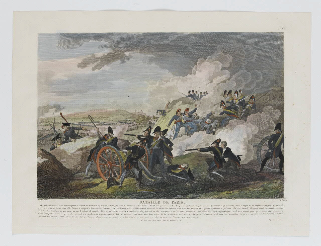Martinet ; Lerouge ; Jean imagerie ancienne BATAILLE DE PARIS. Paris 1814-1820 1963.56.55 Photo RMN-Grand Palais (Mucem)