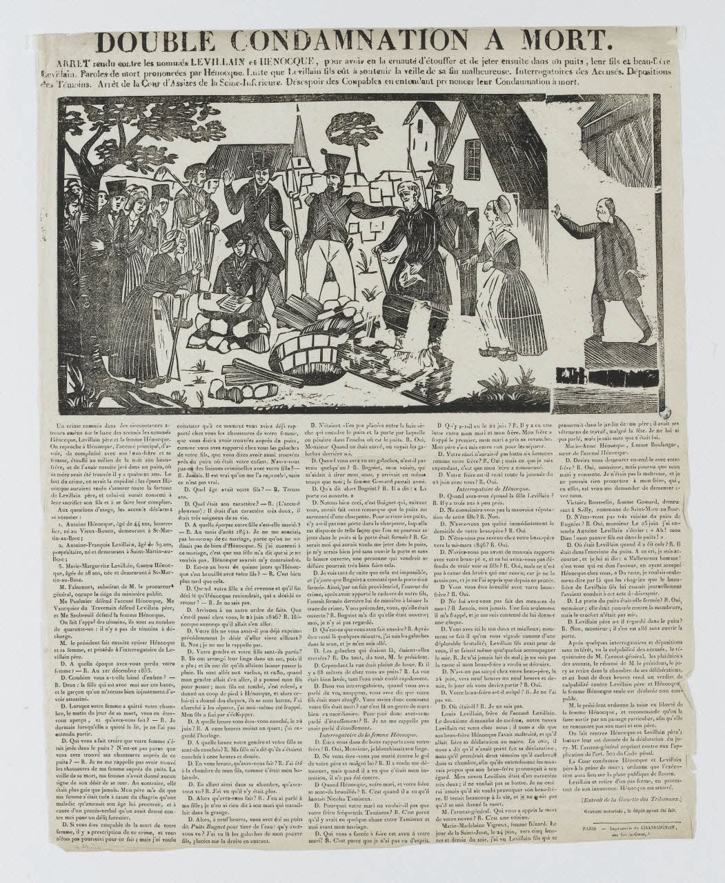 Antoine Chassaignon canard DOUBLE CONDAMNATION A MORT. Paris 1848 1965.10.10 Photo RMN-Grand Palais (Mucem)