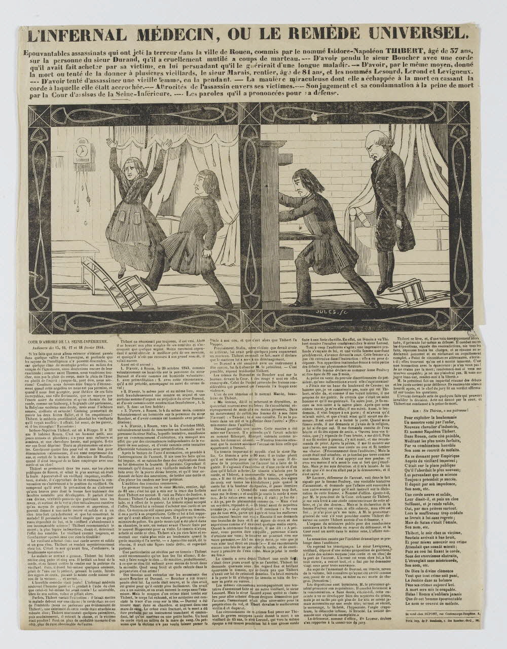 Jules ; Dupont canard L'INFERNAL MEDECIN, OU LE REMEDE UNIVERSEL. Paris 1844 1965.10.17 Photo RMN-Grand Palais (Mucem)