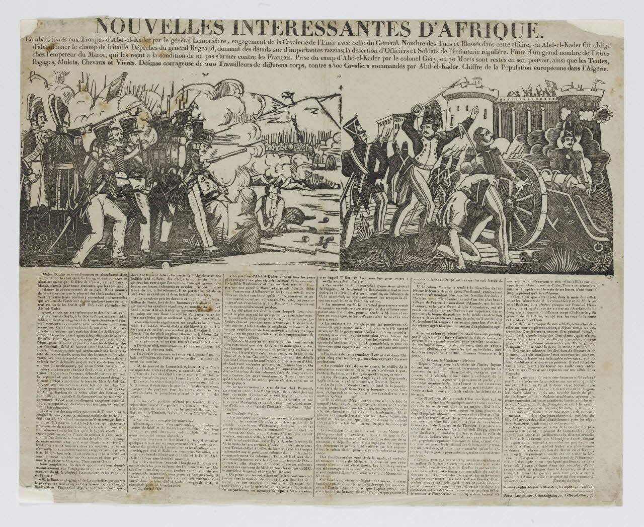 Antoine Chassaignon canard NOUVELLES INTERESSANTES D'AFRIQUE. Paris 1843 1968.37.9 Photo RMN-Grand Palais (Mucem)