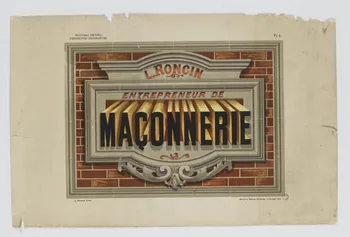 estampe ENTREPRENEUR DE  MACONNERIE 1970.23.30  Photo RMN-Grand Palais (Mucem)