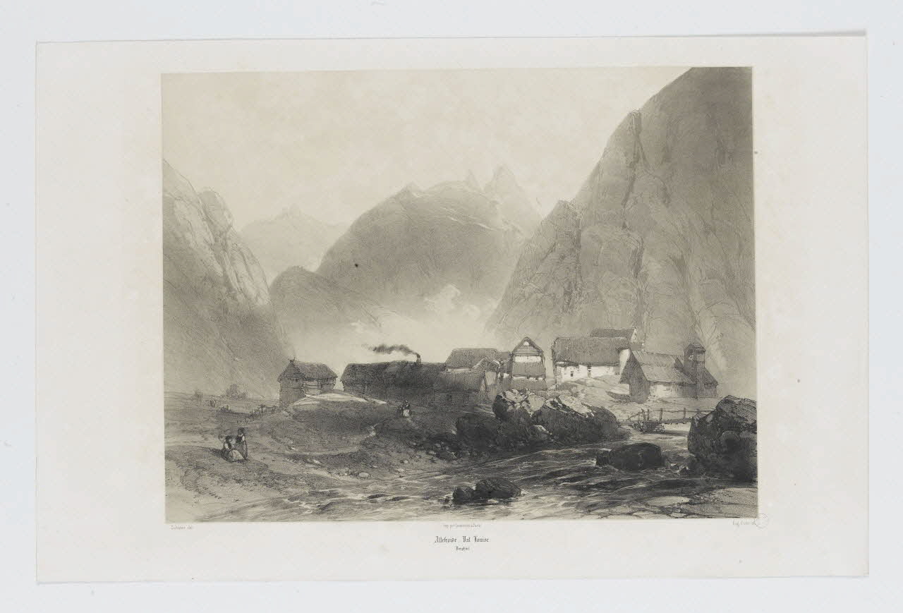 Sabatier ; Eugène Cicéri estampe Allefroide. Val Louise.  Dauphiné. Paris 1851-1890 1970.46.22 Photo RMN-Grand Palais (Mucem)
