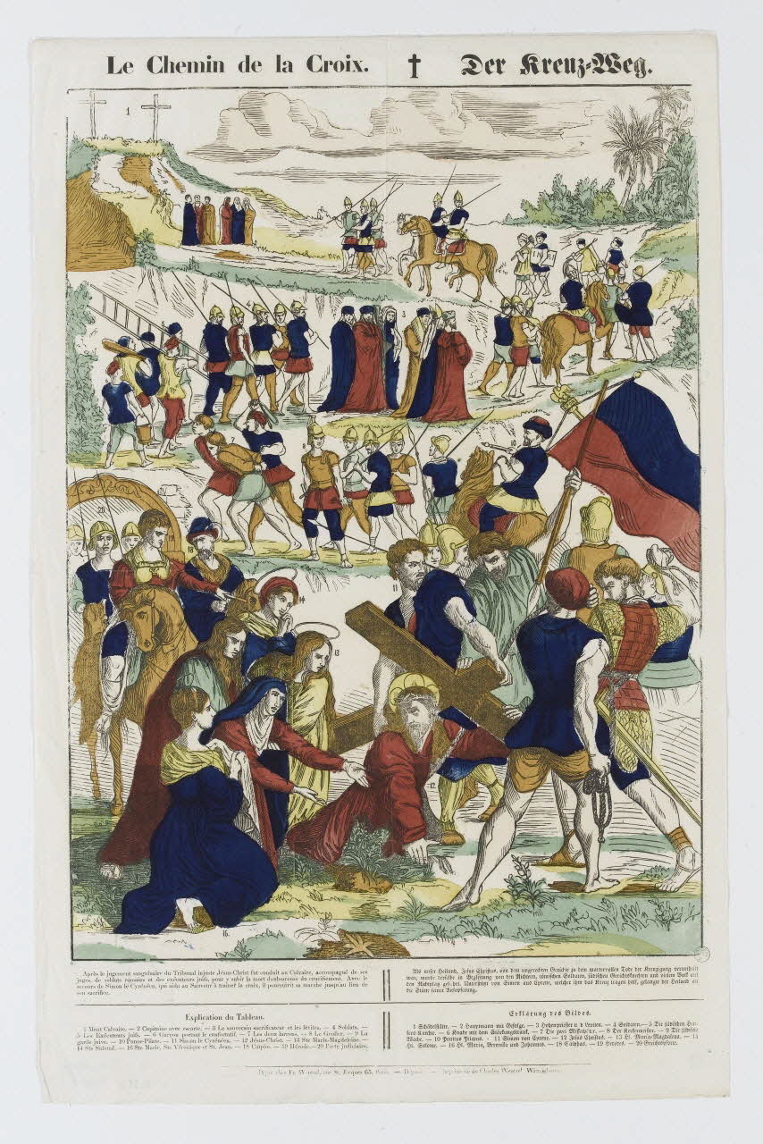 Jean-Frédéric Wentzel estampe Le Chemin de la Croix. Wissembourg 1869 1971.59.11 Photo RMN-Grand Palais (Mucem)