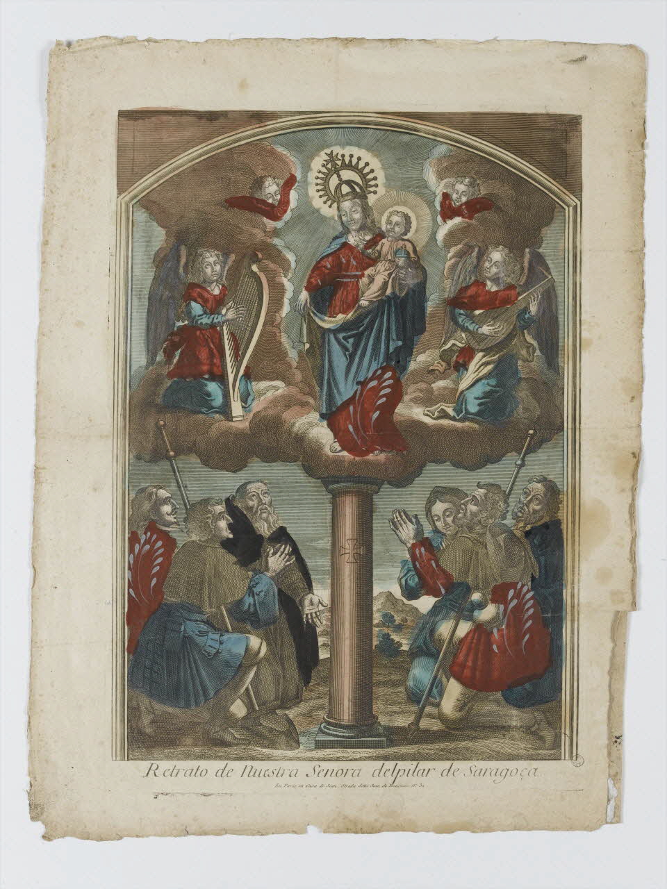 Jean imagerie ancienne Retrato de Nuestra Senora delpilar de Saragoça Paris 1798-1806 1972.21.1 Photo RMN-Grand Palais (Mucem)