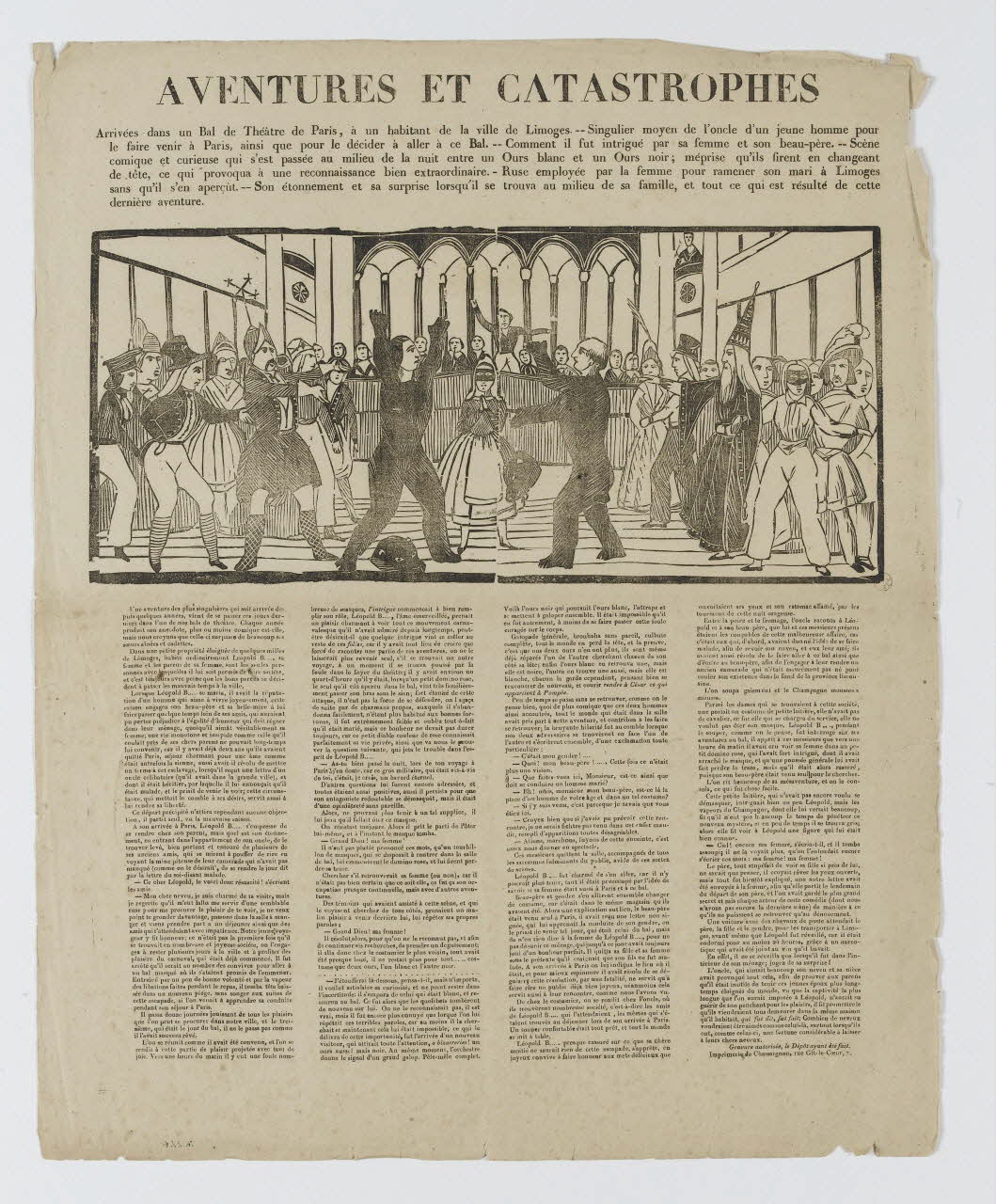Antoine Chassaignon canard AVENTURES ET CATASTROPHES Paris 1829-1854 1976.27.6 Photo RMN-Grand Palais (Mucem)