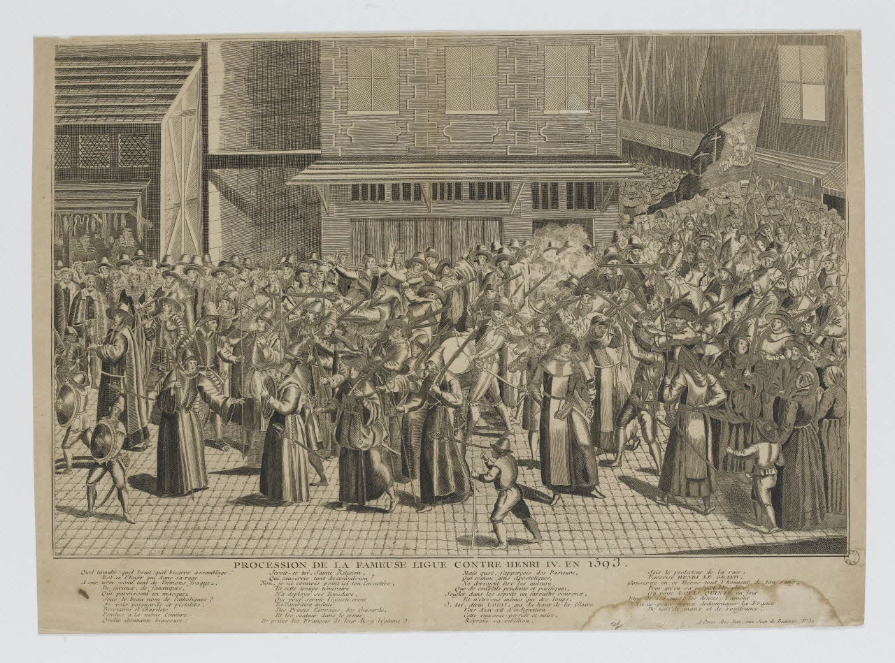 Jean imagerie ancienne PROCESSION DE LA FAMEUSE LIGUE CONTRE HENRI IV. EN 1593. Paris 1798-1806 1977.68.50 Photo RMN-Grand Palais (Mucem)