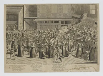 Jean imagerie ancienne PROCESSION DE LA FAMEUSE LIGUE CONTRE HENRI IV. EN 1593. Paris 1798-1806 1977.68.50  Photo RMN-Grand Palais (Mucem)