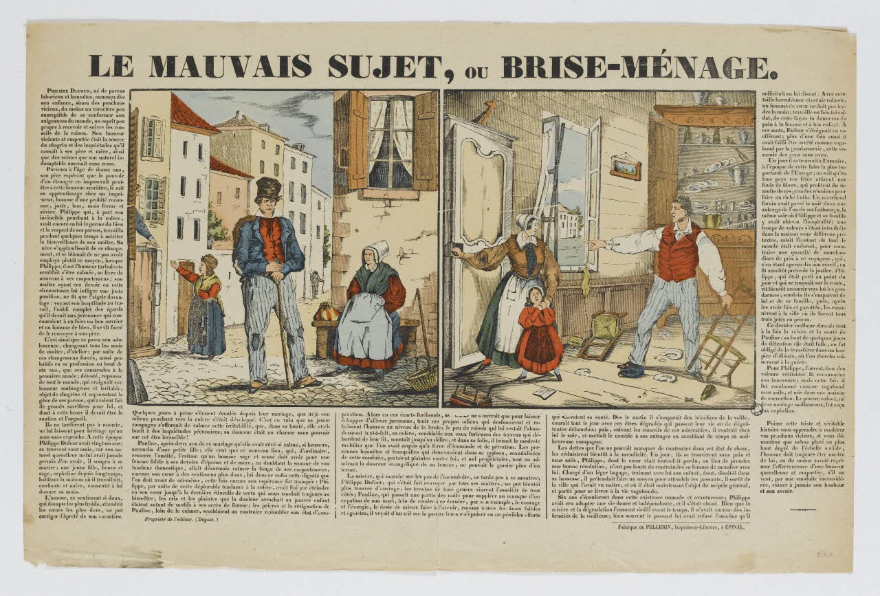 Pellerin à compartiments (1x2) LE MAUVAIS SUJET, OU BRISE-MENAGE. Lorraine, France 1895-1905 1977.80.22 Photo RMN-Grand Palais (Mucem)