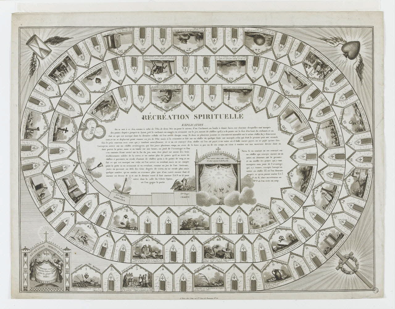 Jean imagerie ancienne RECREATION SPIRITUELLE Ile-de-France, France 1804-1846 1978.12.2 Photo RMN-Grand Palais (Mucem)