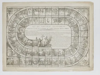 jeu de l'oie JEU DU NOUVEAU TESTAMENT. 1978.12.3 Photo RMN-Grand Palais (Mucem)