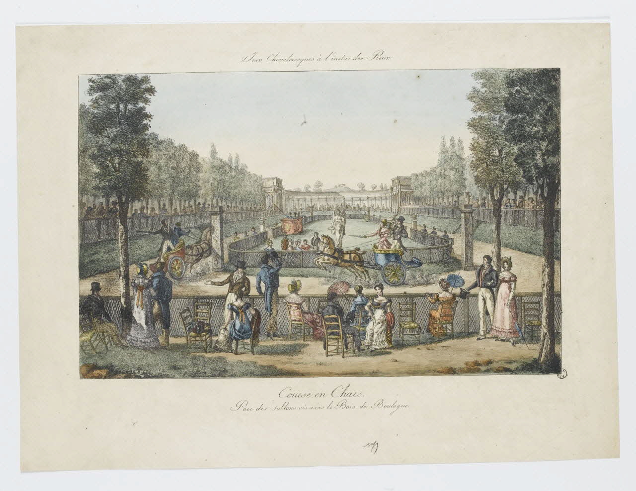 estampe Jeux chevaleresques à l'instar des Preux. 1825 1979.18.11 Photo RMN-Grand Palais (Mucem)