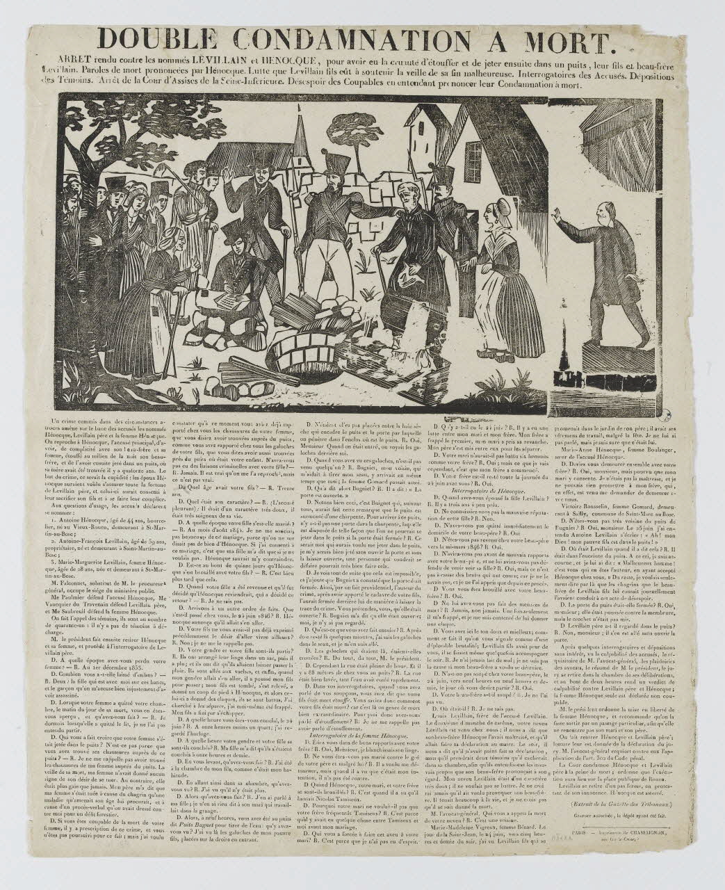 Antoine Chassaignon canard DOUBLE CONDAMNATION A MORT. Paris 1848 1981.16.3 Photo RMN-Grand Palais (Mucem)