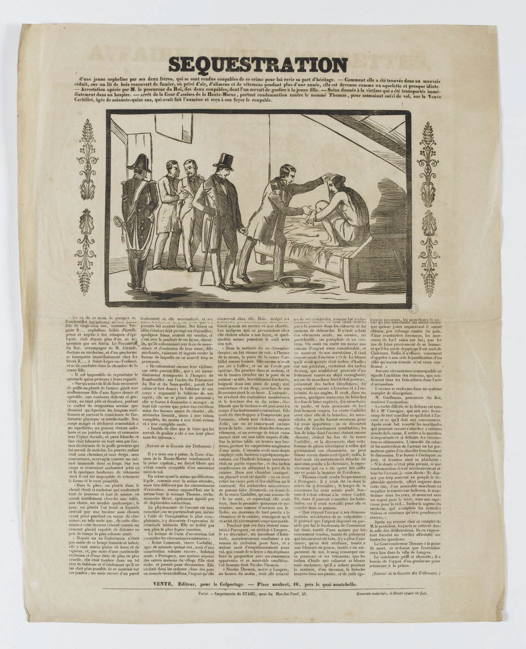 Vente ; Stahl canard SEQUESTRATION Paris 1815-1848 1981.38.9 Photo RMN-Grand Palais (Mucem)