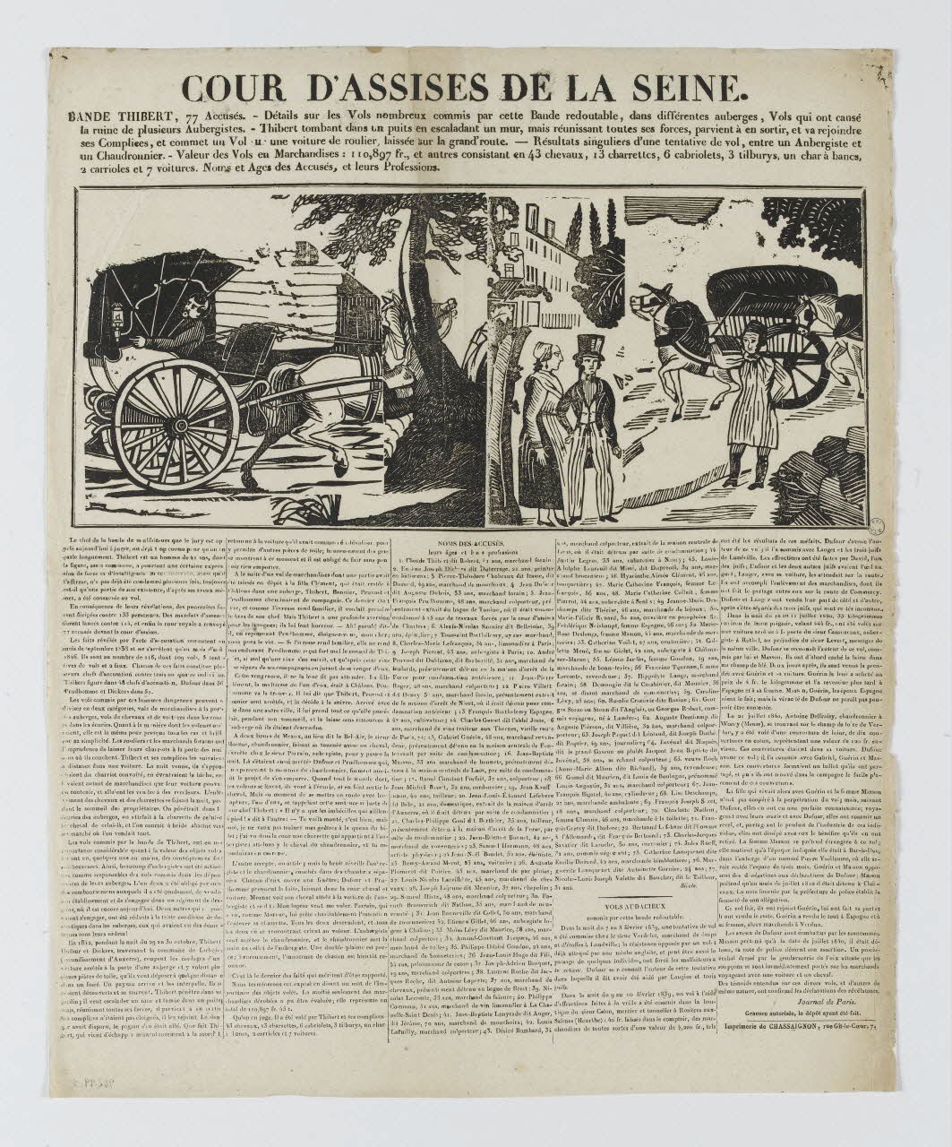 Antoine Chassaignon canard COUR D'ASSISES DE LA SEINE. Paris 1837-1847 1982.19.1 Photo RMN-Grand Palais (Mucem)