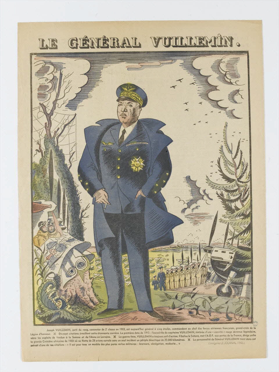 Dignimont illustration de journal LE GENERAL VUILLEMIN. Paris 1940 1985.51.793 Photo RMN-Grand Palais (Mucem)
