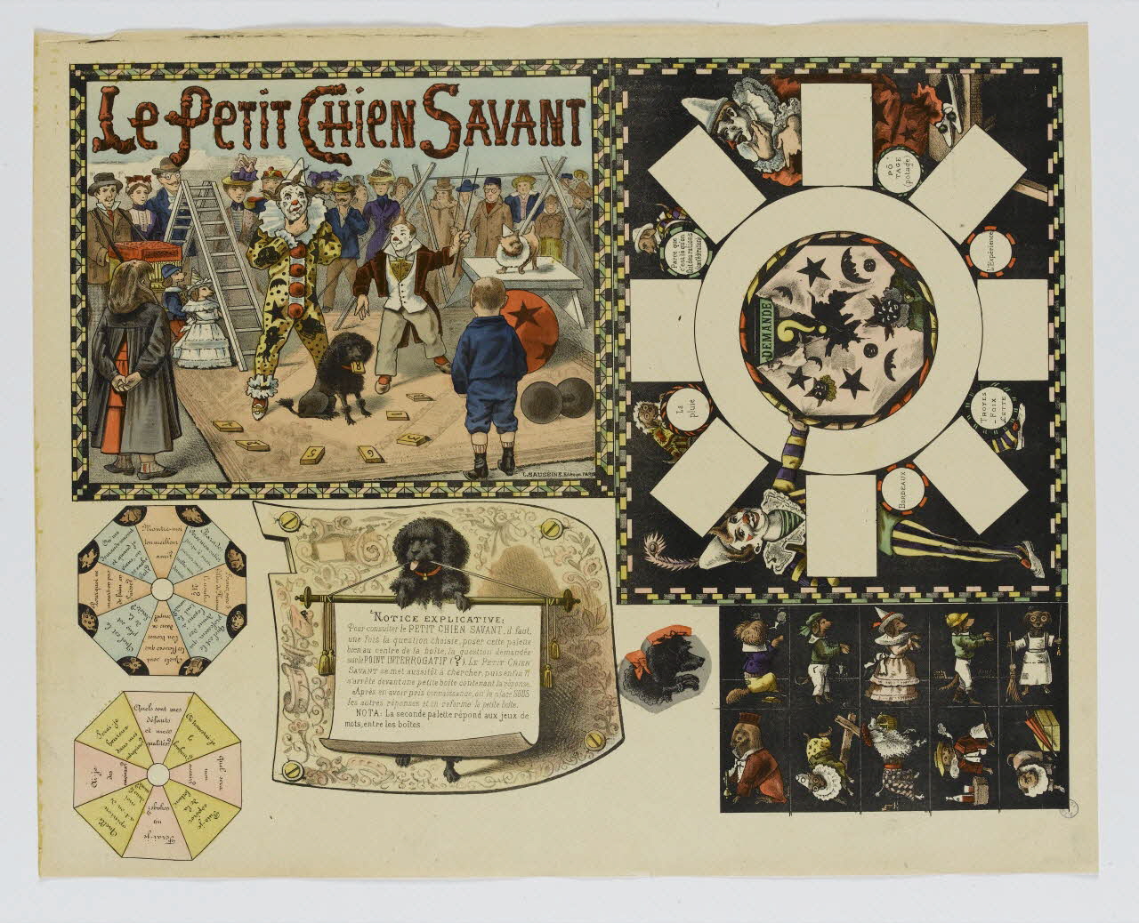 jeu de société LE PETIT CHIEN SAVANT 1990.39.10 Photo RMN-Grand Palais (Mucem)