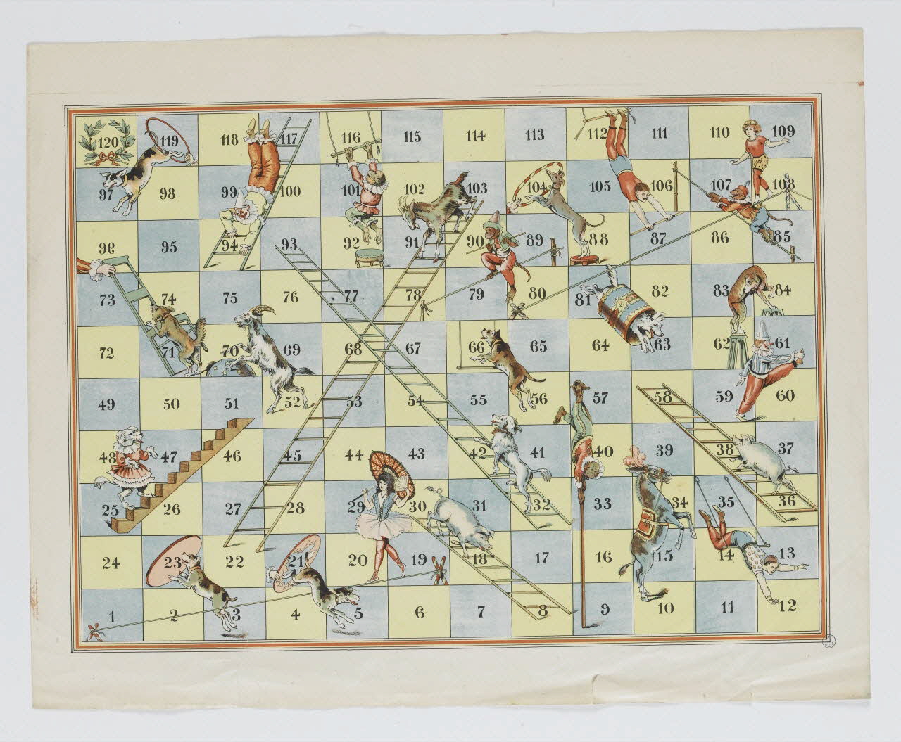 jeu de société Numéros de cirque 1990.39.22.1 Photo RMN-Grand Palais (Mucem)
