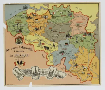 jeu de société Une course d'Automobiles  à travers  La BELGIQUE 1990.39.24  Photo RMN-Grand Palais (Mucem)