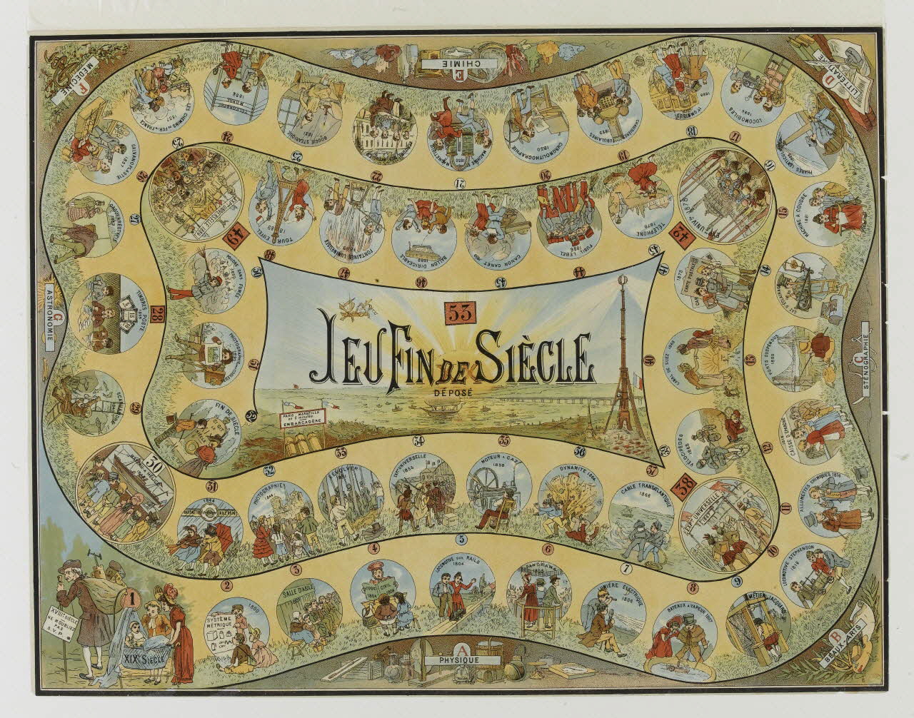 Léon Saussine jeu de société JEU FIN DE SIECLE Paris 1891 1990.39.26 Photo RMN-Grand Palais (Mucem)