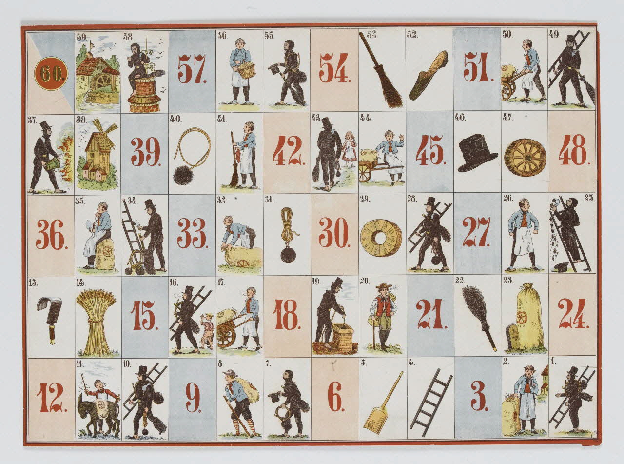 jeu de société Jeu du ramoneur et du meunier 1990.39.74 Photo RMN-Grand Palais (Mucem)