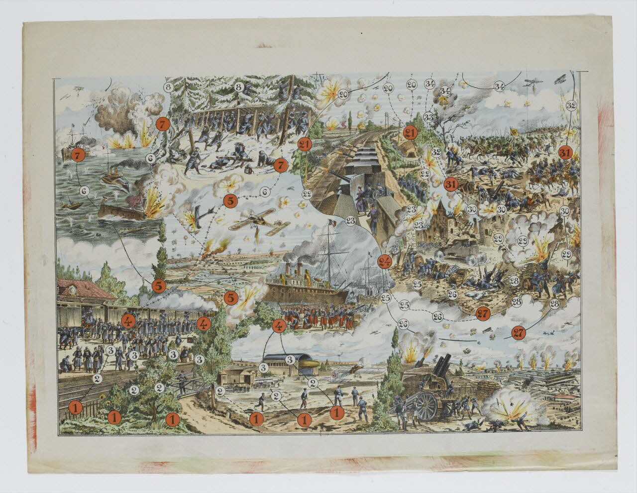 élément d'ensemble Scènes de la première guerre mondiale 1992.20.23 Photo RMN-Grand Palais (Mucem)