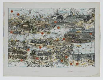 élément d'ensemble Scènes de la première guerre mondiale 1992.20.24 Photo RMN-Grand Palais (Mucem)