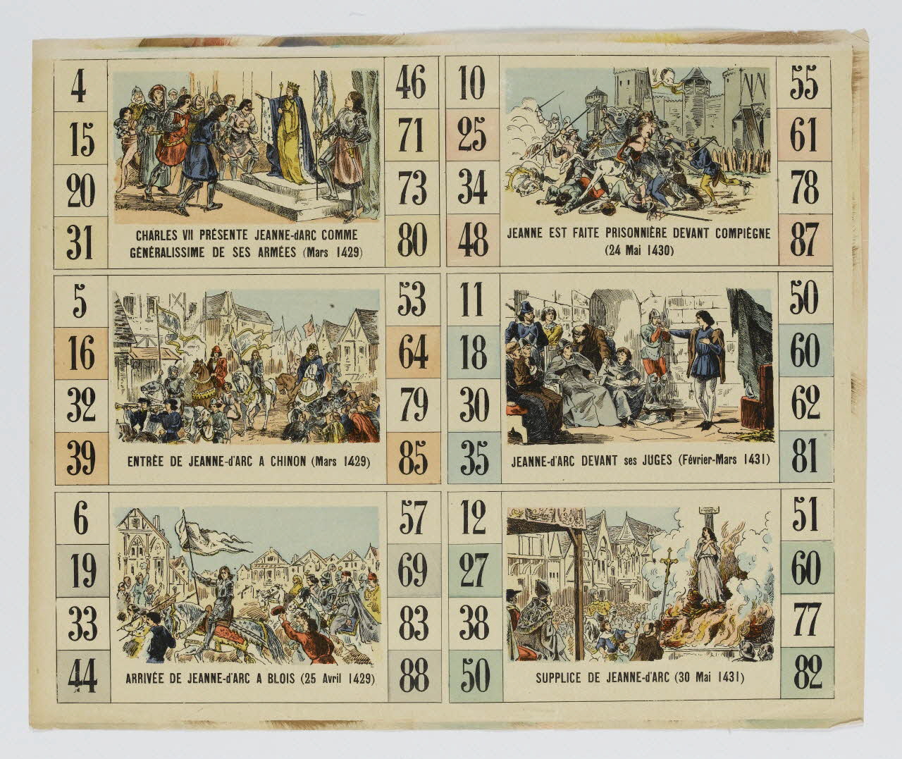 jeu Six scènes de la vie de Jeanne d'Arc 1992.20.29 Photo RMN-Grand Palais (Mucem)