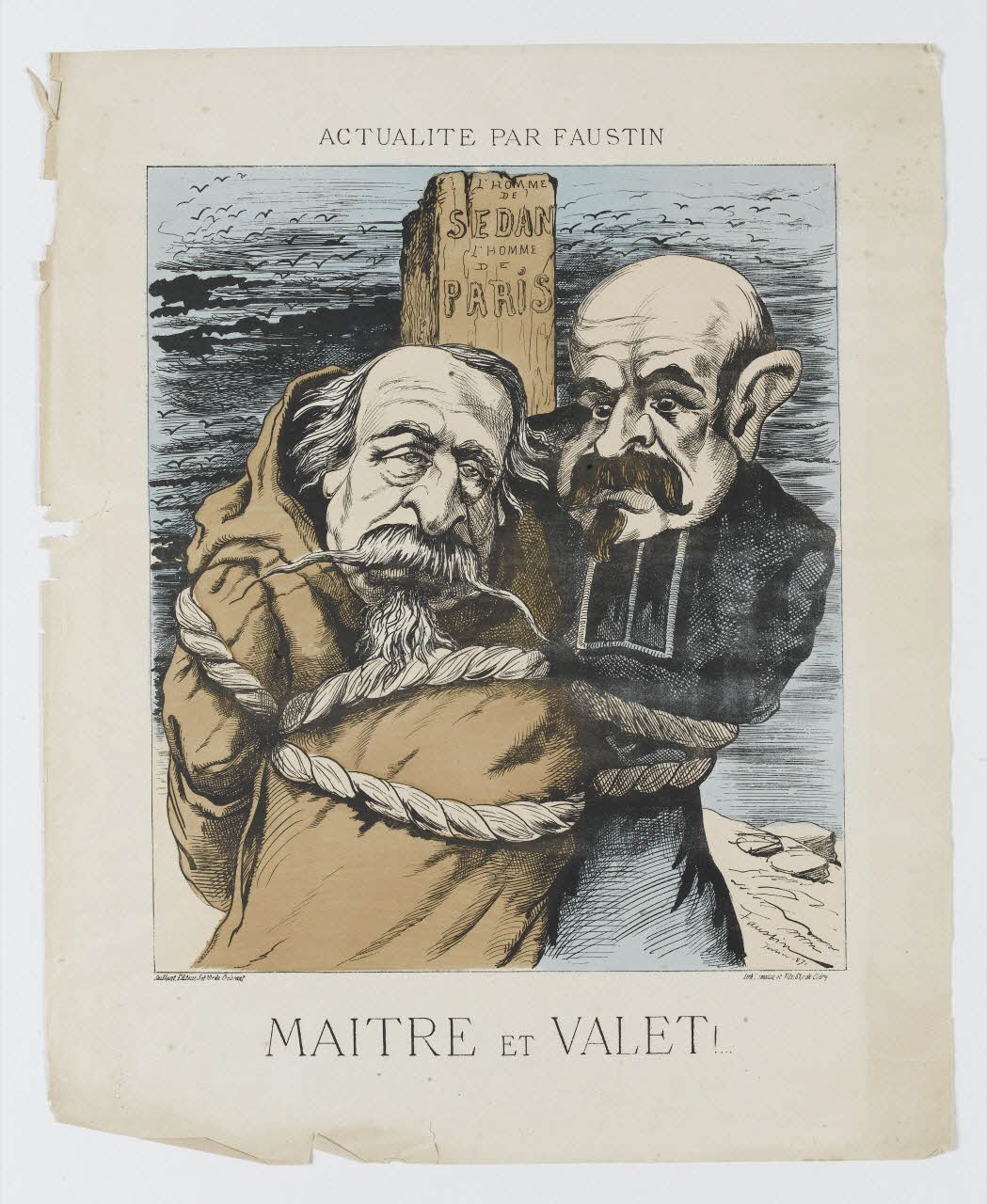 Faustin ; Lemaire et Fils ; Saillant caricature MAITRE ET VALET !... Paris 1871 1996.4.69 Photo RMN-Grand Palais (Mucem)