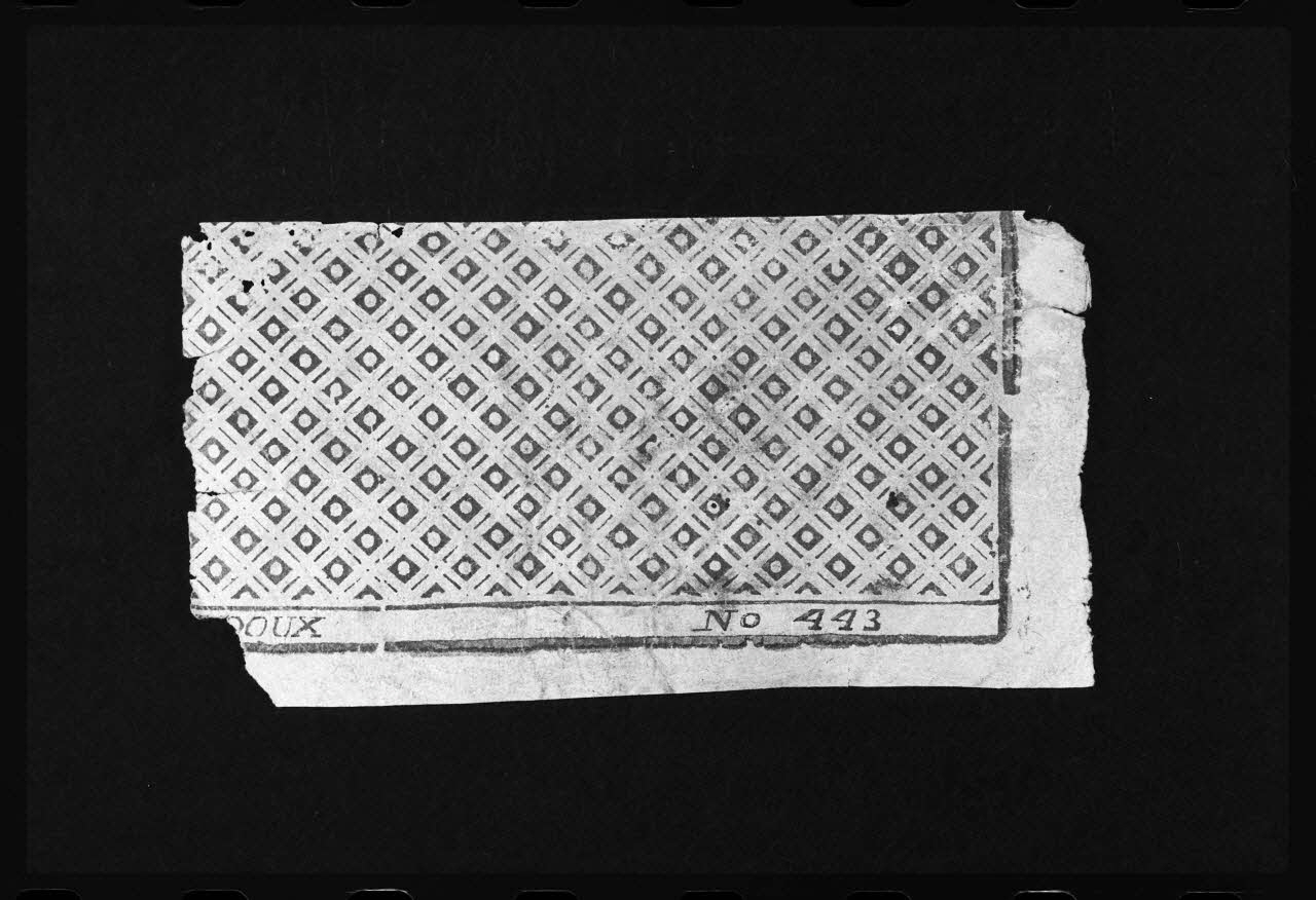 photographie Papier provenant d'une dominoterie, daté de 1785. Bois couleur. Maison Perdoux à Orléans Ph.1986.2.224 Photo
